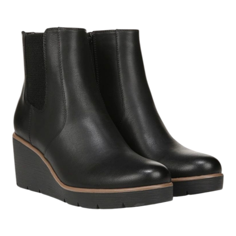 Naturalizer Soul Women's‎ Apollo Black Wedge Ankle Booties Boots New Size 11